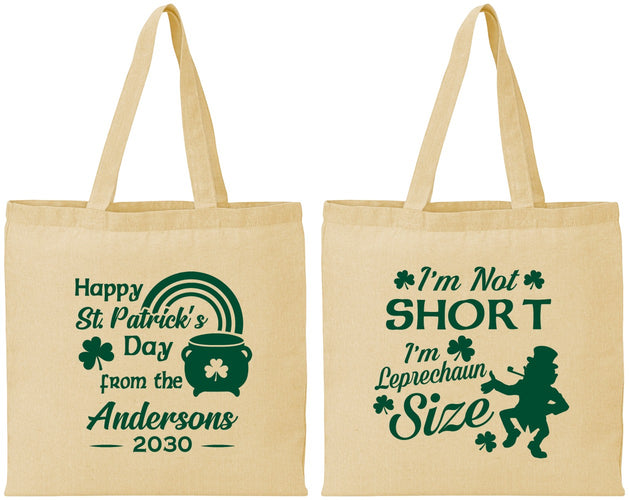 Personalized St Patricks Day Cotton Tote Bags - Leprechaun | 200001