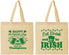 Personalized St Patricks Day Cotton Tote Bags - Eat Drink Be Irish | 200002