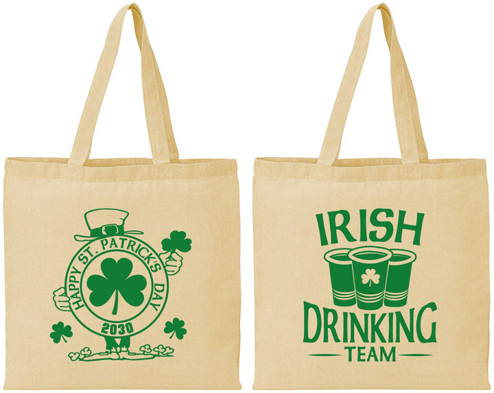 Personalized St Patricks Day Cotton Tote Bags - Irish Drinking Team | 200006
