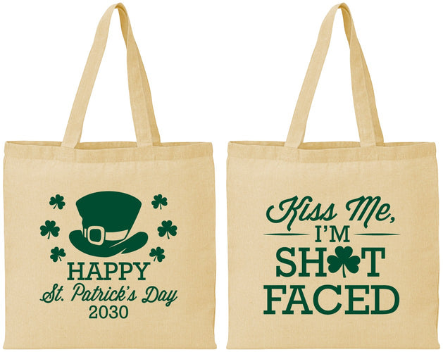 Personalized St Patricks Day Cotton Tote Bags - Leprechaun | 200009