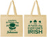 Personalized St Patricks Day Cotton Tote Bags - Irish Leprechaun | 200013