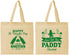 Personalized St Patricks Day Cotton Tote Bags - Lets Get The Paddy Started | 200014