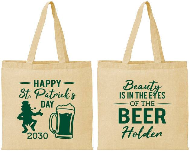 Personalized St Patricks Day Cotton Tote Bags - Leprechaun | 200019