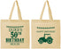 Personalized Birthday Cotton Tote Bags - 50th Tractor | 20005