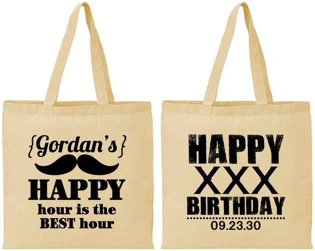 Personalized Birthday Cotton Tote Bags - 30th | 20013