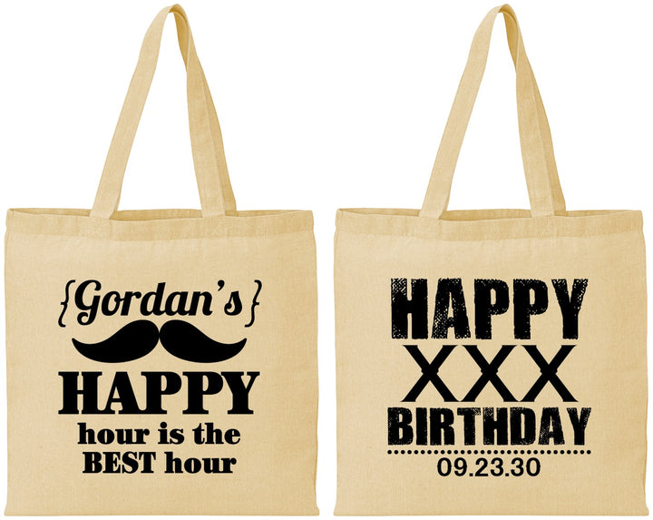 Personalized Birthday Cotton Tote Bags - 30th | 20013
