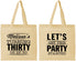 Personalized Birthday Cotton Tote Bags - 30th | 20017