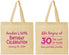 Personalized Birthday Cotton Tote Bags - 30th The Last 29 Years | 20019