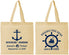 Personalized Birthday Cotton Tote Bags - 45th Nautical | 20023
