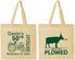 Personalized Birthday Cotton Tote Bags - 50th Lets Get Plowed | 20037