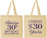 Personalized Birthday Cotton Tote Bags - Cheers To 30 Years | 20041