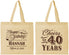 Personalized Birthday Cotton Tote Bags - 40th | 20042