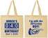 Personalized Birthday Cotton Tote Bags - 40th | 20047