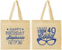 Personalized Birthday Cotton Tote Bags - 40th | 20048