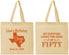 Personalized Birthday Cotton Tote Bags - 50th | 20051
