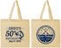 Personalized Birthday Cotton Tote Bags - 50th Nautical | 20065