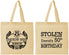Personalized Birthday Cotton Tote Bags - 50th | 20068