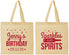 Personalized Birthday Cotton Tote Bags - Sparkles Spirits | 20083