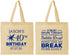 Personalized Birthday Cotton Tote Bags - 40th | 20088