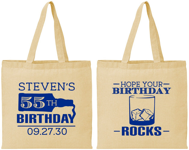 Personalized Birthday Cotton Tote Bags - 55th | 20090