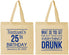 Personalized Birthday Cotton Tote Bags - 25th | 20094