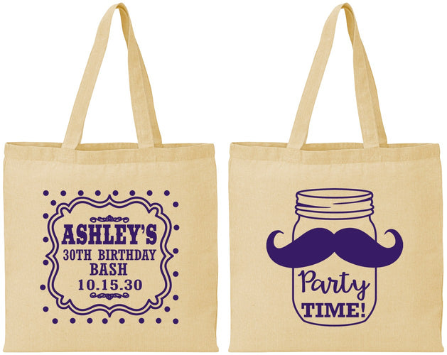 Personalized Birthday Cotton Tote Bags - 20th | 20096