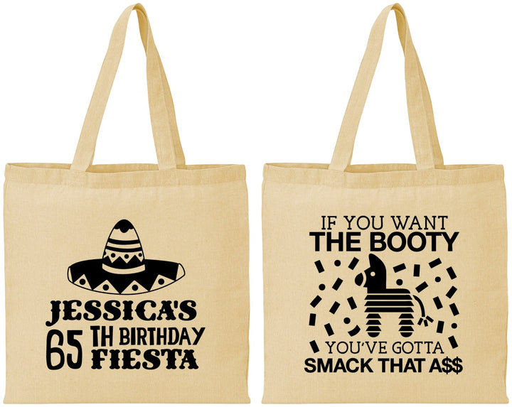 Personalized Birthday Cotton Tote Bags - 65th Mexico | 20108
