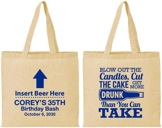 Personalized Birthday Cotton Tote Bags - 35th | 20111