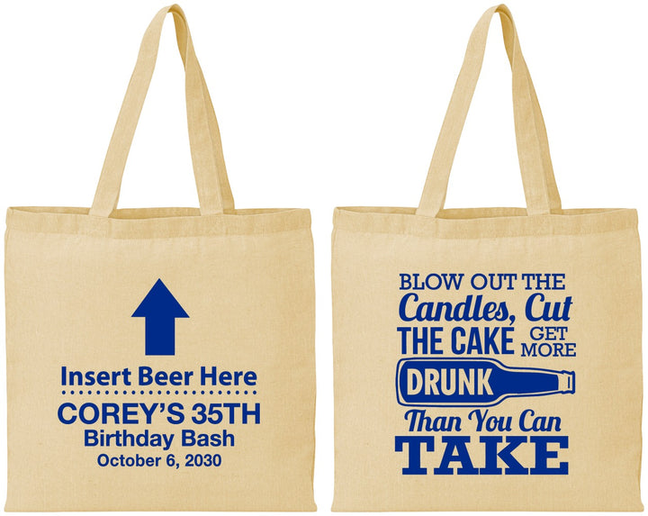 Personalized Birthday Cotton Tote Bags - 35th | 20111