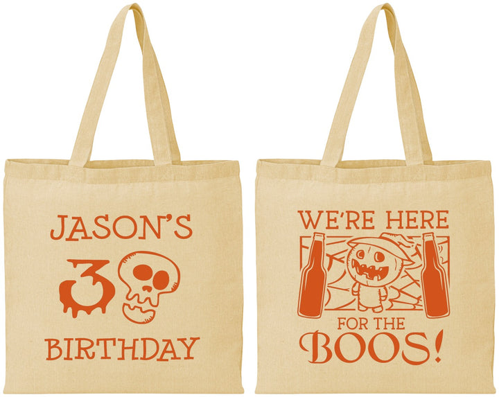 Personalized Birthday Cotton Tote Bags - 30th Halloween | 20112