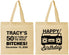 Personalized Birthday Cotton Tote Bags - 50th Cassette Tape | 20118