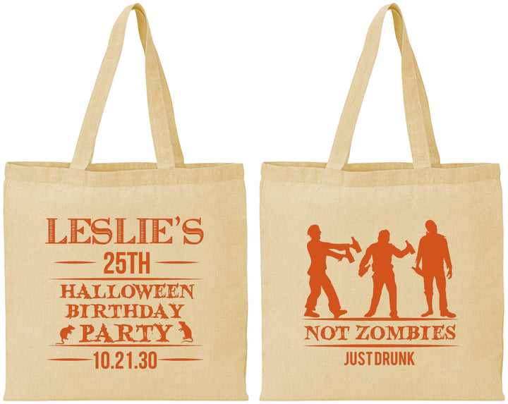 Personalized Birthday Cotton Tote Bags - 25th Halloween | 20143