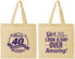 Personalized Birthday Cotton Tote Bags - 40th | 20153