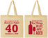 Personalized Birthday Cotton Tote Bags - 40th Wine | 20155