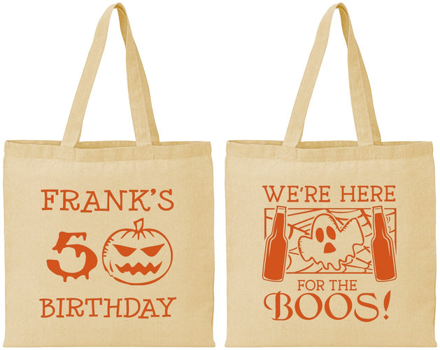 Personalized Birthday Cotton Tote Bags - 50th Halloween | 20157
