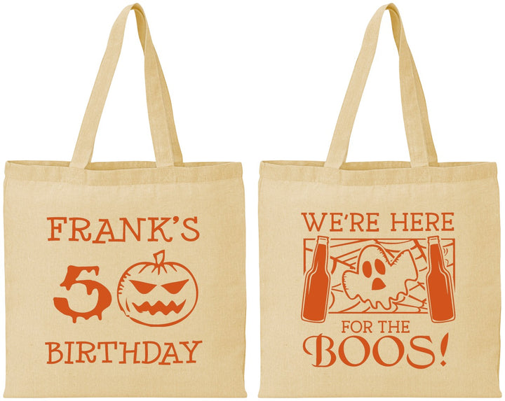 Personalized Birthday Cotton Tote Bags - 50th Halloween | 20157
