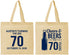 Personalized Birthday Cotton Tote Bags - Cheers Beers To 70 Years | 20161