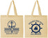 Personalized Birthday Cotton Tote Bags - 25th Nautical | 20168