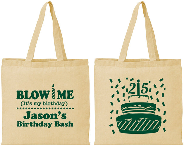 Personalized Birthday Cotton Tote Bags - 25th | 20169