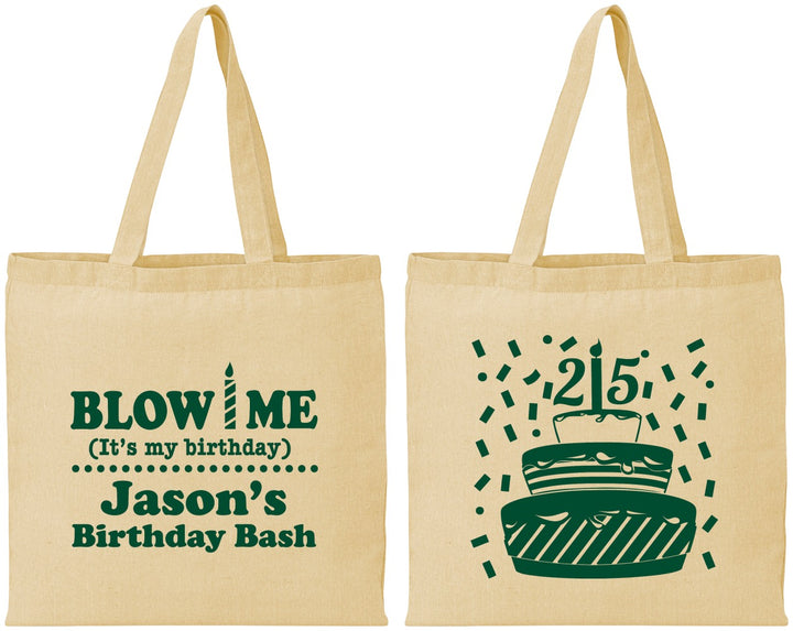 Personalized Birthday Cotton Tote Bags - 25th | 20169