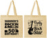 Personalized Birthday Cotton Tote Bags - 50th Rock Star | 20173