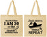 Personalized Birthday Cotton Tote Bags - 30th Fiesta Siesta Tequila | 20177