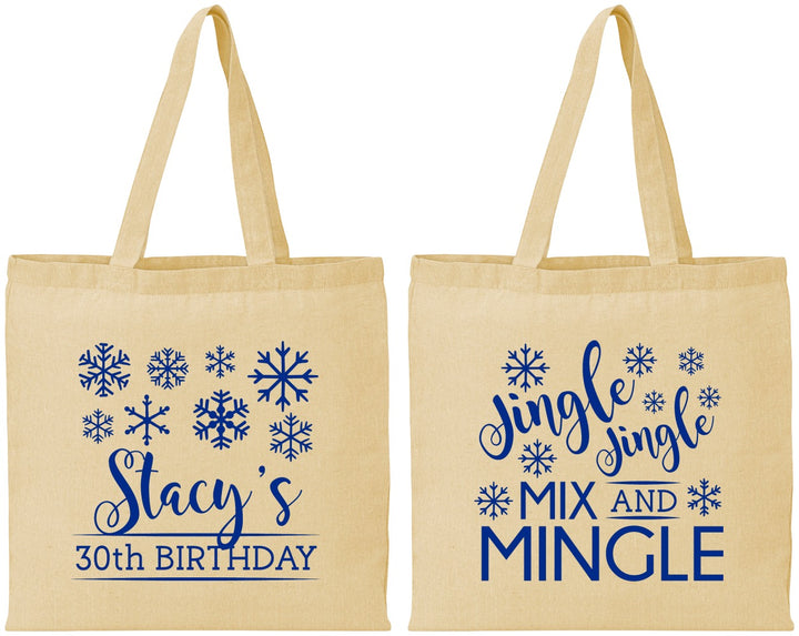 Personalized Birthday Cotton Tote Bags - 30th Christmas | 20188