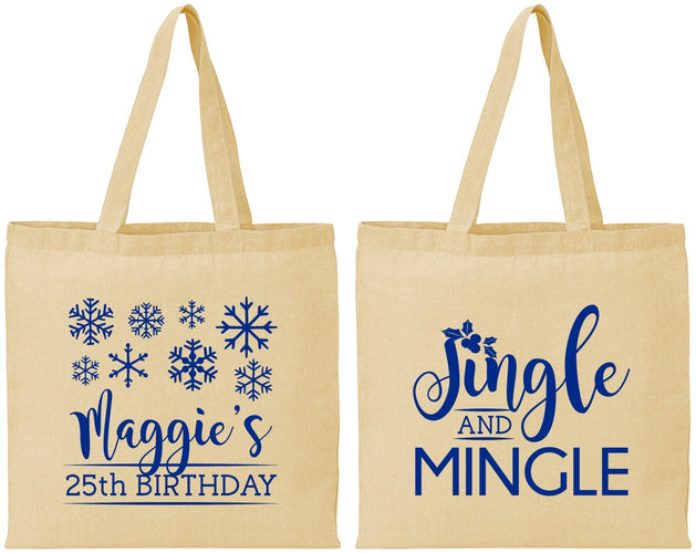 Personalized Birthday Cotton Tote Bags - 25th Christmas | 20197