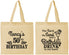 Personalized Birthday Cotton Tote Bags - 50th | 20203