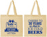 Personalized Birthday Cotton Tote Bags - 30th | 20218