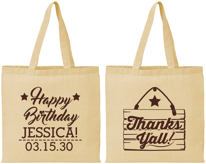 Personalized Birthday Cotton Tote Bags - Country Farm | 20221