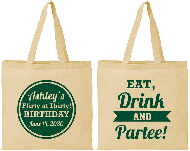 Personalized Birthday Cotton Tote Bags - 30th | 20242