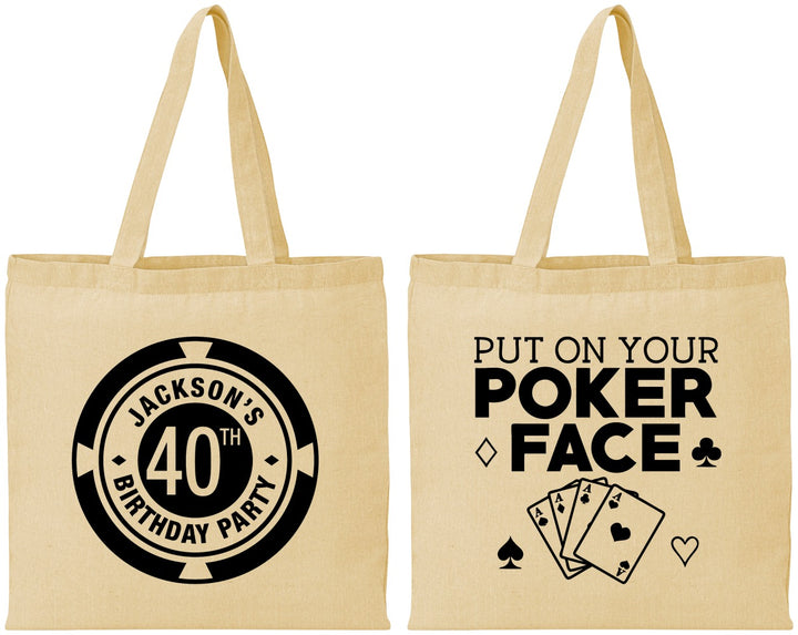 Personalized Birthday Cotton Tote Bags - 40th Las Vegas | 20261