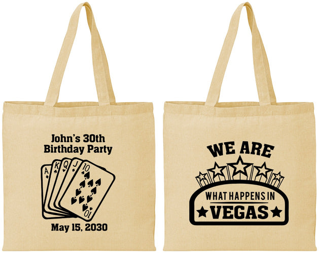 Personalized Birthday Cotton Tote Bags - 20th Las Vegas | 20263